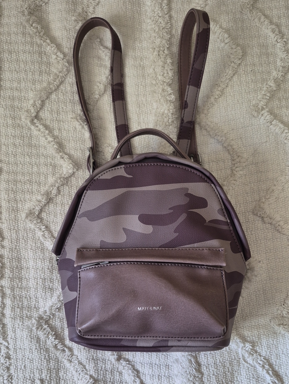 Matt & Nat Mauve Camo Mini Backpack
